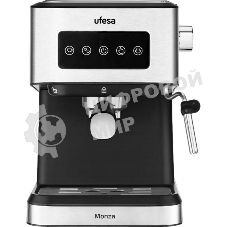 Кофеварка рожковая Ufesa MONZA черный/серебристый, исп. кофе - молотый, 1.5 л, 1050 Вт, 20 бар