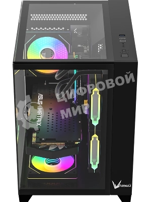 Компьютерный корпус AeroCool/Formula Crystal Z9M черный без БП mATX 1xUSB 3.0 1xUSB3.1 audio bott PSU