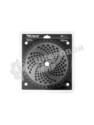 Диск для триммера Kranz 230x25,4мм, толщина 1,3мм, 40 зубьев