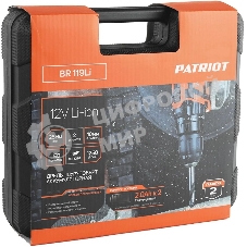 Дрель-шуруповерт Patriot BR 119Li, 12 В, 2 Ач, 30 Нм, щеточный