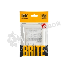 Рамка 1-местная IEK BRITE РУ-1-Бр DECOR белый/белый 3D-форма