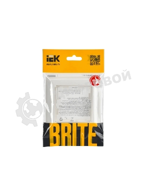 Рамка 1-местная IEK BRITE РУ-1-Бр DECOR белый/белый 3D-форма