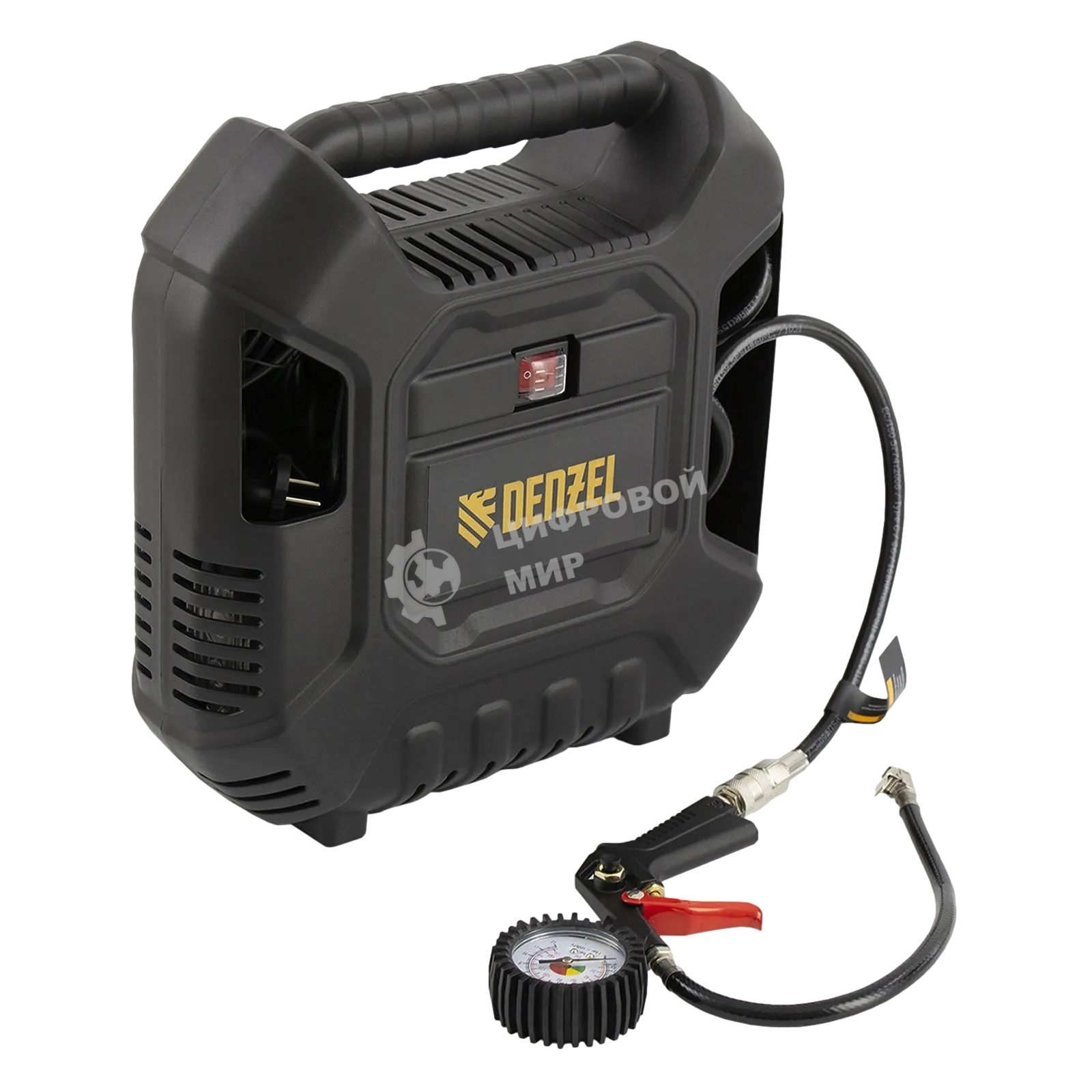 Компрессор воздушный Denzel DL1100 1,1 кВт, 180 л/мин, с набором аксессуаров