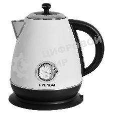 Чайник электрический Hyundai HYK-S4502 1.7 л, 2200 Вт, жемчужный/черный (корпус: нержавеющая сталь/пластик)