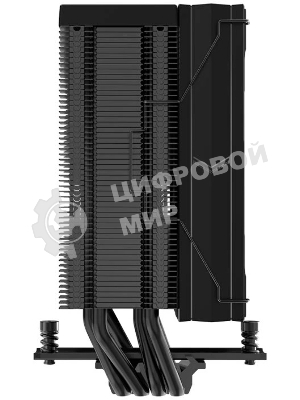 Кулер для процессора SAMA A40 (240W, 4-pin PWM, 152мм, 4x6мм, 1x120мм, 78CFM, 29dBA, 2200RPM, S: 1851/1700/1200/115X, AM5/AM4, черный)