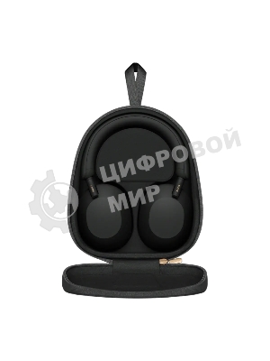 Беспроводные/проводные наушники Sony WH-1000XM5 черный, полноразмерные, Bluetooth + проводной, активное шумоподавление, до 30 ч