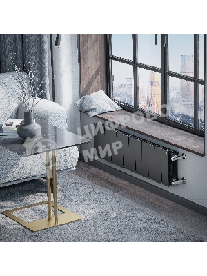 Радиатор биметаллический Royal Thermo PianoForte 200 черный - 12 секц.