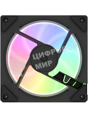 Вентилятор для корпуса Bloody CF-12 LCD ARGb 120х120x25 черный 4-pin 32дБ (упак.:1шт) (CF-12-ARGb120-BK) Ret