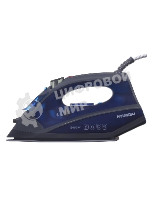 Утюг Hyundai H-SI01789 серый/темно-синий, 2400 Вт, 20 г/мин, 160 г/мин, 300 мл