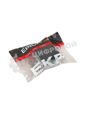 Механизм выключателя EKF UP1-SWB-24 двухклавишный, с подсветкой, черный Эпика