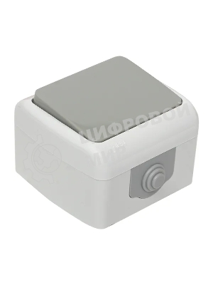 Выключатель EKF Мурманск EFV10-021-30-54 1 -клавишный 10А IP54 серый