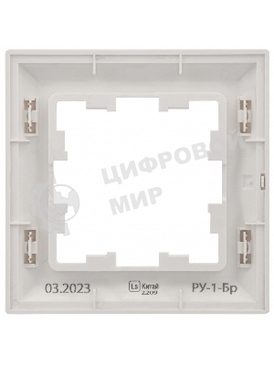 Рамка 1-местная IEK BRITE РУ-1-Бр DECOR белый/белый 3D-форма