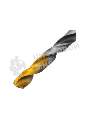 Сверло спиральное по металлу Denzel 7,0 x 109мм, Р6М5, Golden Tip, многогранная заточка