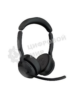 Гарнитура Jabra Evolve2 55 чёрный, беспроводная, Bluetooth, до 18 ч + стойка