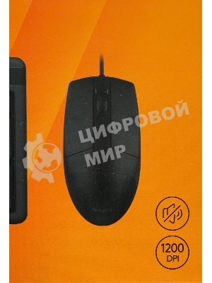 Комплект клавиатура+мышь A4Tech KK-3330S проводной, USB, 1200 DPI, чёрный