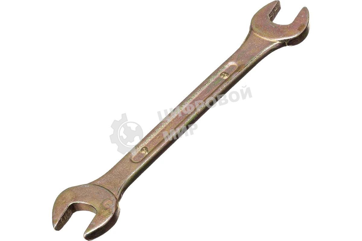 Ключ рожковый Сибртех 14302 8 х 9 мм, желтый цинк