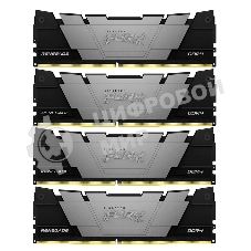 Оперативная память Kingston Fury Renegade, DDR4, 32GB (4x8GB), 3600MHz, CL16, DIMM, черный, радиатор