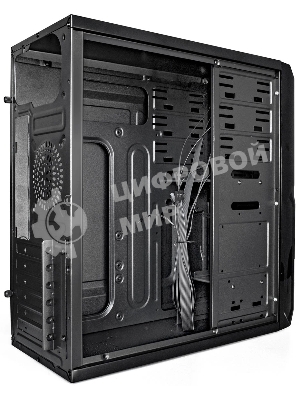 Компьютерный корпус Miditower ExeGate XP-329S-UNS500 (ATX, БП UNS500 с вент. 12см, 2*USB, аудио, черный)