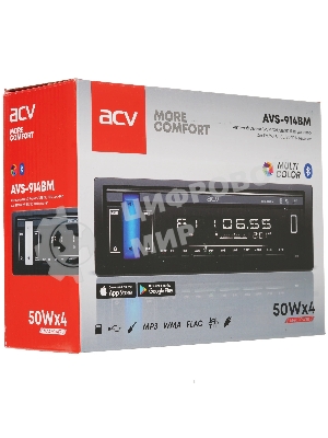 Автомагнитола ACV AVS-914BM 1DIN 4x50Вт