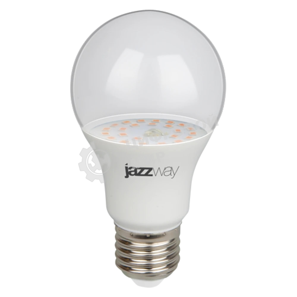 Лампа светодиодная JazzWay PPG A60 Agro 9Вт грушевидная прозрачная E27 IP20 для растений clear