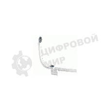 Сифон УНИВЕРСАЛ для ванн с нержавеющими чашками и с жесткой трубой, перелив 70 см