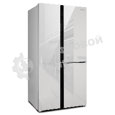 Холодильник Hyundai CS6073FV белое трехкамерный Side by Side 329/223л морозилка сбоку No Frost, Side by Side