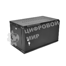 Шкаф телекоммуникационный настенный разборный ЦМО ЭКОНОМ 6U (600 x 350) дверь металл, черный (ШРН-Э-6.350.1-9005)