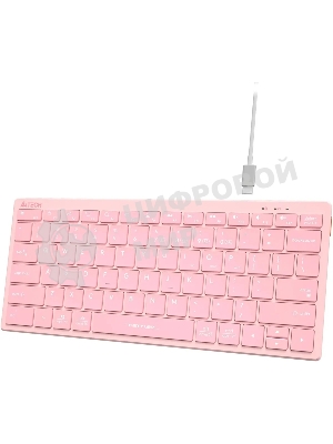 Клавиатура A4Tech FBX51C беспроводная, Bluetooth, радиоканал розовый