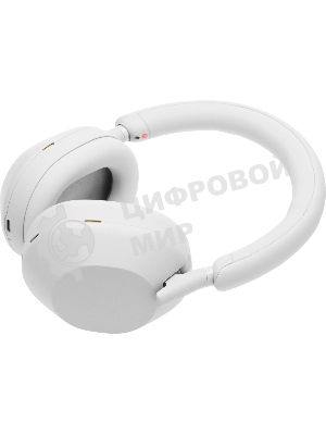 Беспроводные/проводные наушники Sony WH-1000XM5 белый, полноразмерные, Bluetooth + проводной, активное шумоподавление, до 30 ч