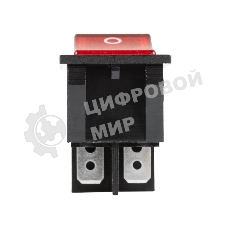 Выключатель клавишный Rexant 250V 25А (4с) ON-OFF красный с подсветкой