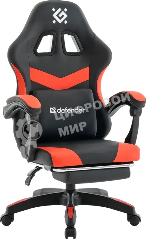 Кресло игровое Defender Runa PRO черный/крас, PU, класс2