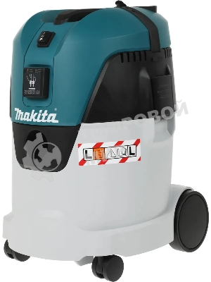 Строительный пылесос Makita VC2512L серый, 1000 Вт, уборка сухая/влажная, пылесборник мешок/контейнер, 25 л