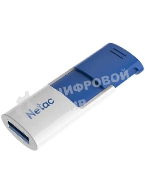 Флешка USB Netac U182 Blue (NT03U182N-128G-32BL), 128Gb, USB 3.0, R/W 70/30, белый/синий
