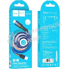 Кабель Hoco U110, USB Type-C (m) - USB (m), 1.2м, MFI, 3A, синий