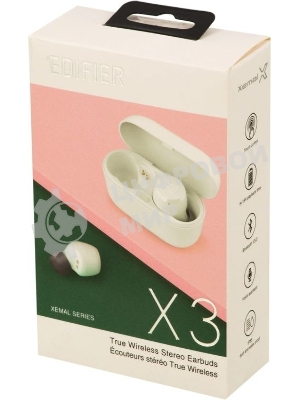 Наушники TWS Edifier X3 белый, внутриканальные, Bluetooth, до 6 ч