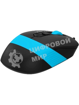 Мышь проводная A4Tech Fstyler FM10S черный/голубой, 1600 dpi, USB, кнопки - 4