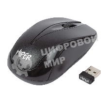 Мышь беспроводная HIPER HOMW-061 черный, 1000 dpi, радиоканал, USB, кнопки - 3