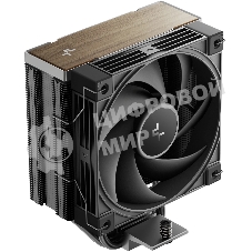 Кулер для процессора DEEPCOOL AK400 G2 LGA1851/1700/1200/115X/AM5/AM4 (12шт/кор, TDP 220W, PWM, Fan 120мм, 4 тепл. Трубки, Wood-grain top cover, черный) RET (R-AK400G2-BKNNMN-GJD)