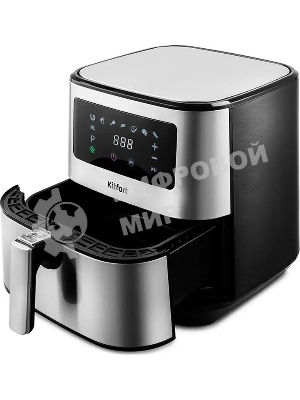 Аэрогриль Kitfort KT-2228 серебристый, 1700 Вт, 5.5 л, сенсор, 9 программ