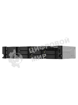Сетевое хранилище SMB QNAP TS-873AeU-RP-4G NAS 8 HDD trays, 2x 2.5 GbE. 64-bit 4-core AMD V1500B 2,2 GHz, 4 Gb. RAM (1*4 Gb) up to 32Gb (2*16 Gb), 2 x M2 2280 (PCIe Gen3 x 1), 2xPSU W/o rail kit RAIL-B02