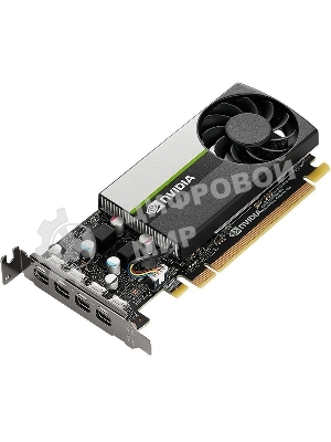 Видеокарта NVIDIA T1000 4G, long bracket and short bracket together