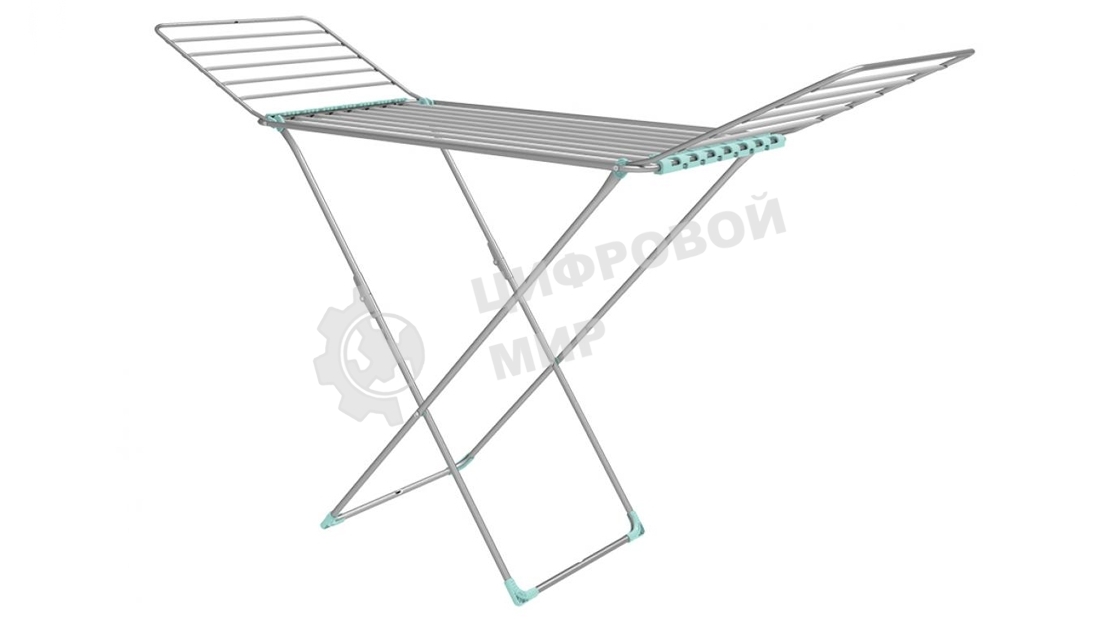 Сушилка для белья НИКА СБТ18/С напольная, 18 м, серебро, рабочее полотно из труб D-10 мм
