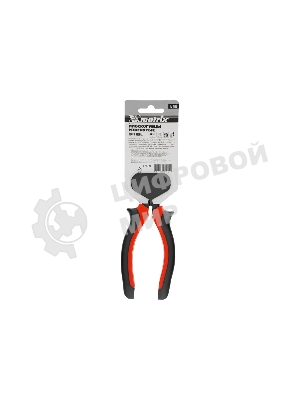 Длинногубцы Matrix black nickel 180 мм, изогнутые, двухкомпонентные рукоятки