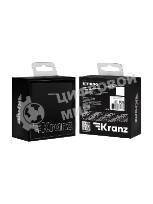 Выключатель Kranz STRONG 1 кл с подсветкой 10А с/у антрацит