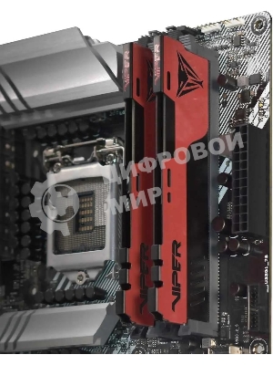 Оперативная память Patriot Viper Elite II, DDR4, 32GB (2x16 GB), 3200 MHz, CL18, DIMM, радиатор, красный, черный