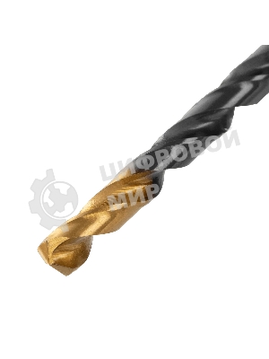 Сверло по металлу Denzel 5,5 мм, HSS-Tin, Golden Tip, 10 шт.