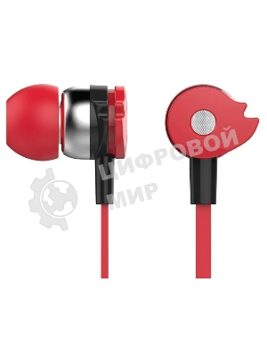 Проводные наушники Oklick HS-S-210 красный, внутриканальные, Jack 3.5 мм