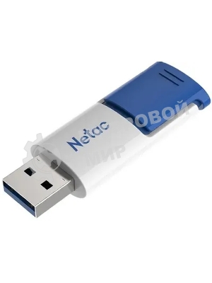 Флешка USB Netac U182 Blue (NT03U182N-128G-32BL), 128Gb, USB 3.0, R/W 70/30, белый/синий