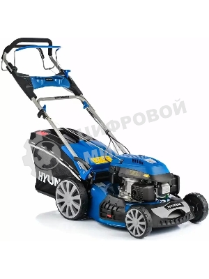 Бензиновая газонокосилка Hyundai L 4610SE самоходная, электрозапуск, двигатель Hyundai ICV145,4-х такт, 3.5 л.с./145 см3, Ширина среза 45,7 см, Высота среза 25-75 мм, 35 кг