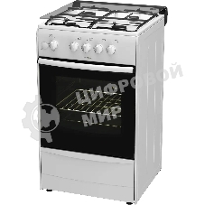 Плита газовая Darina 1B GM 441 005 W белый/черный, конфорок 4 шт, духовка 50 л, 50 см x 85 см x 51 см